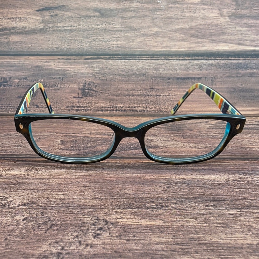 Kate Spade Lucyann Tortoise Teal Striped Eyeglasses Frames 0X77 135